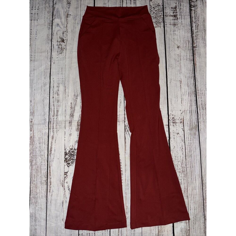 Kira Grace Women's Pocketed High-Waist Flare Traveler Ankle Pant S Small